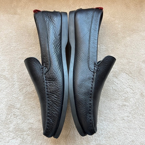 Bally Carbo Men 11.5 Black Pebble Grained Leather Italian Loafer Money Designer main image 10